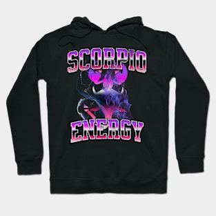 Scorpio Energy Retro Lightning Zodiac Sign Birthday Astrology Hoodie